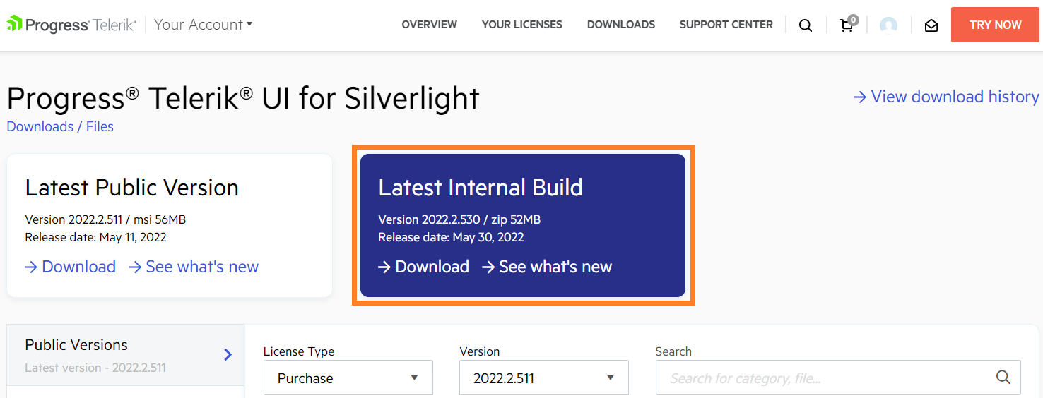 Silverlight最新内部构建按钮的进度站点Telerik UI