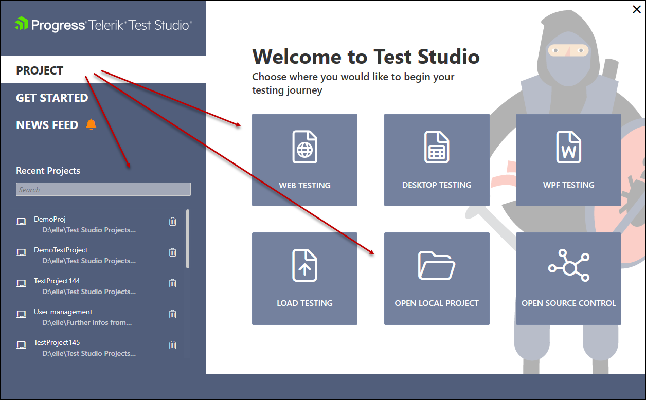 Test Studio欢迎屏幕项目